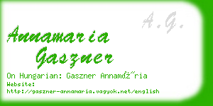 annamaria gaszner business card